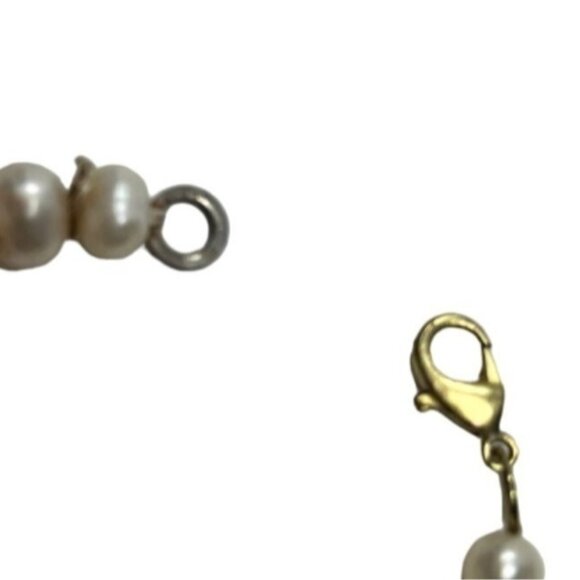 Handmade Freshwater Pearl Necklace With Gold-Plated Clasp 18" A377 - Picture 3 of 5